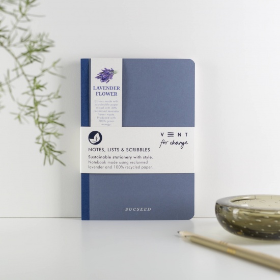 Recycled SUCSEED A5 Notebook  Lavender