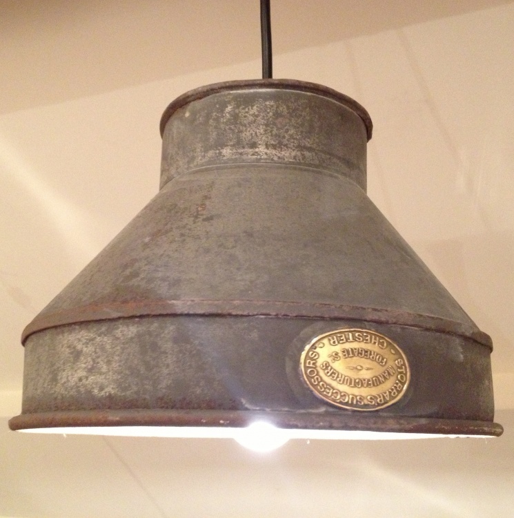 Rustic Milk Sieve Hanging Pendant Lamp By Reupcycled Eco Gifts