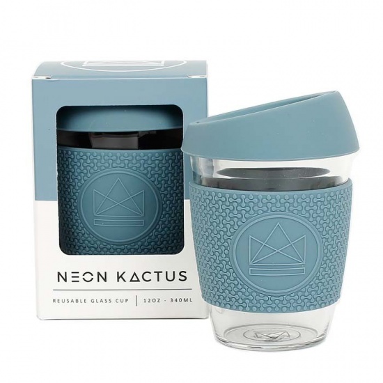 Neon Kactus Blue Glass Cup