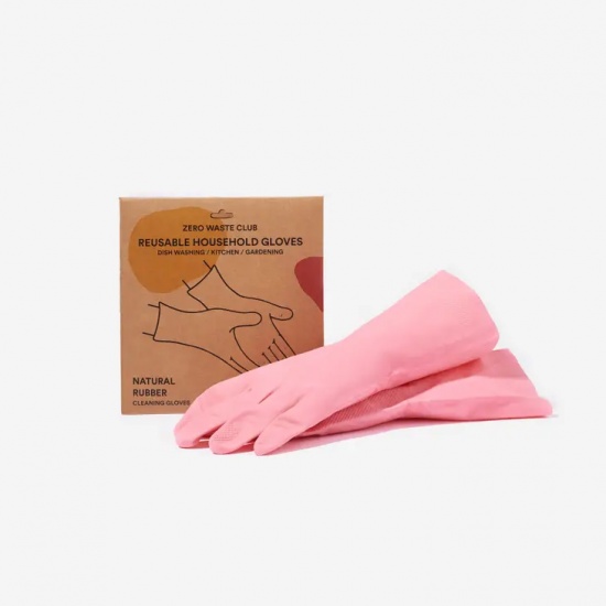 Reusable Natural Rubber Gloves for Cleaning