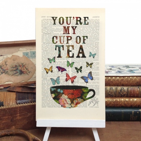 You Are My Cup of Tea Vintage Print