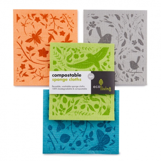 Compostable Sponge Cleaning Cloths - Botanics