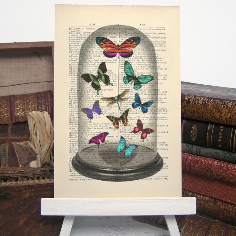Victorian Dome and Butterflies Print
