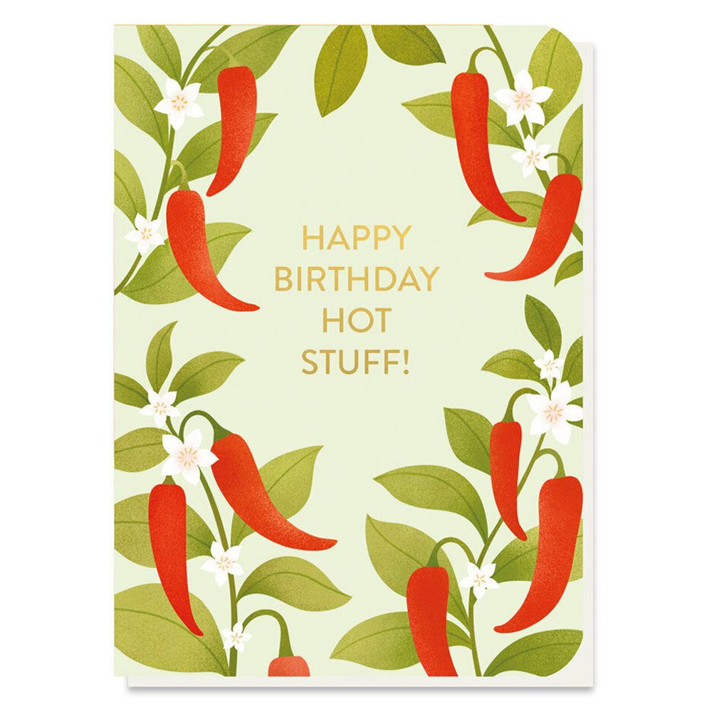 Hot Stuff Chilli Brithday Card with Seed Sticks