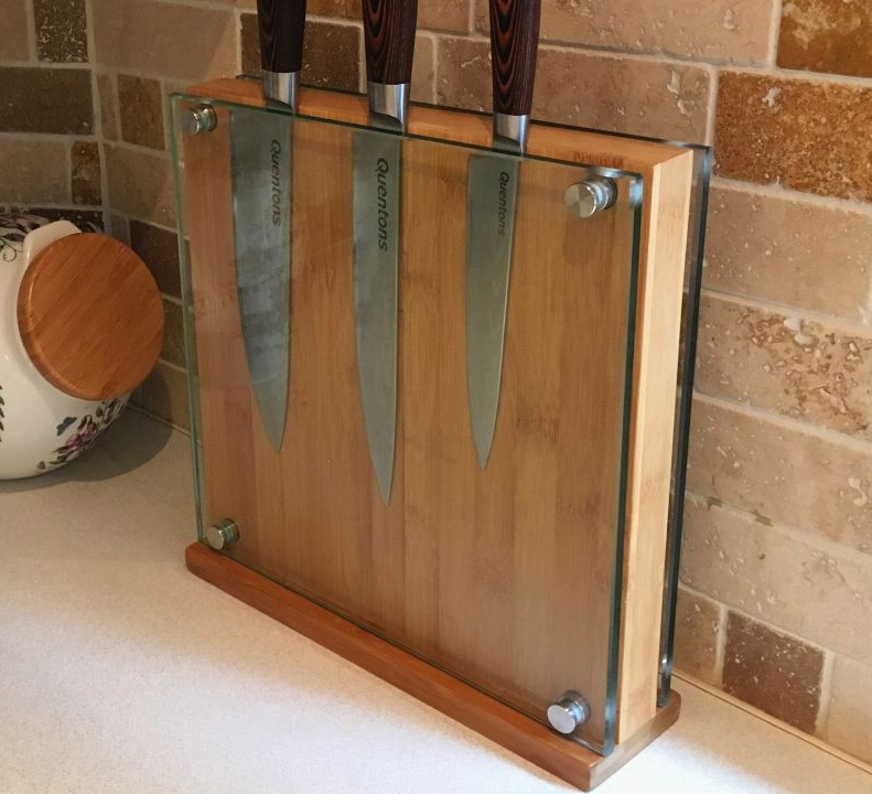 Glass Magnetic Large Knife Block