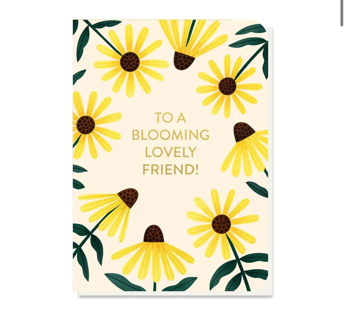 Lovely Friend Greetings Card With Black Eyed Susan Seed Sticks