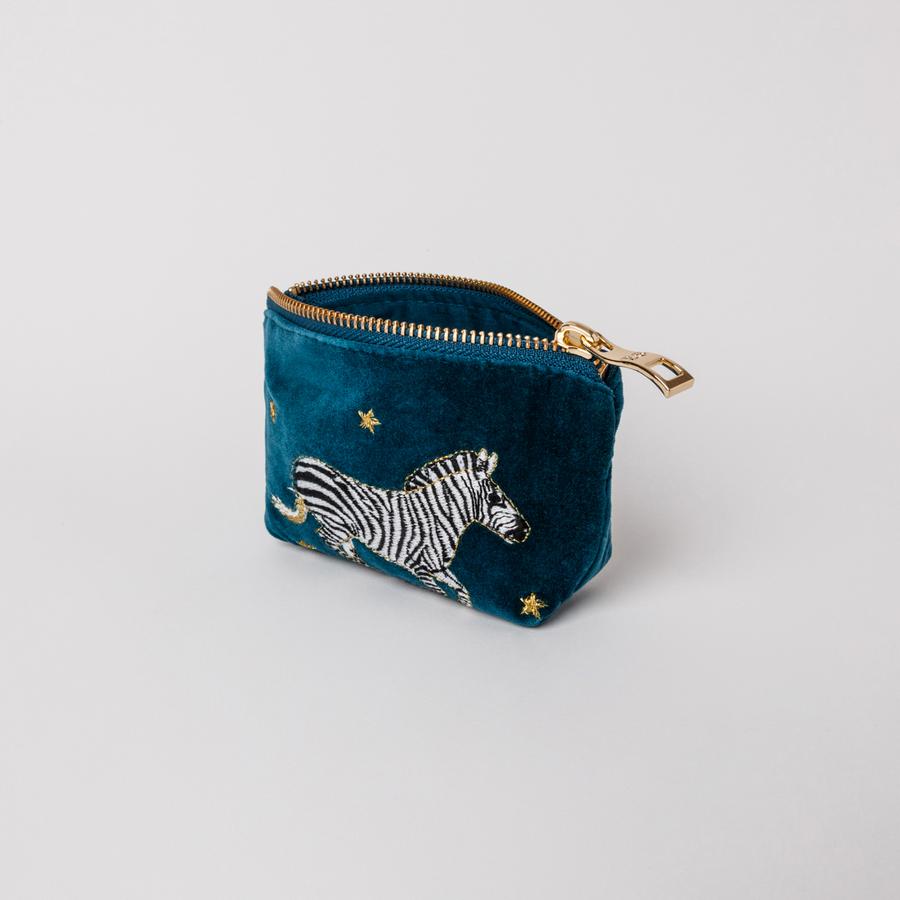 Indigo Blue with Embroidered Zebra Gold Stars Eco Gifts