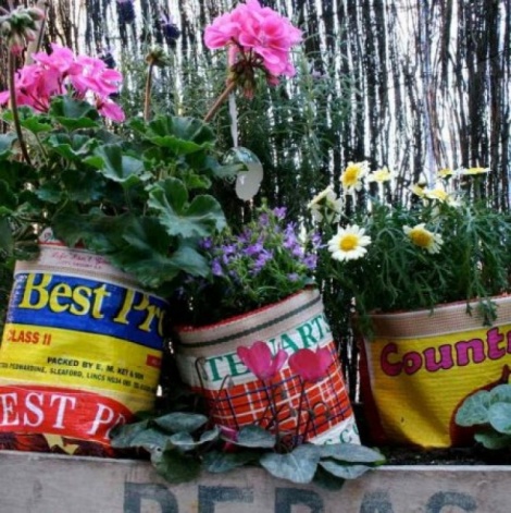 Recycled Plant Pot Covers